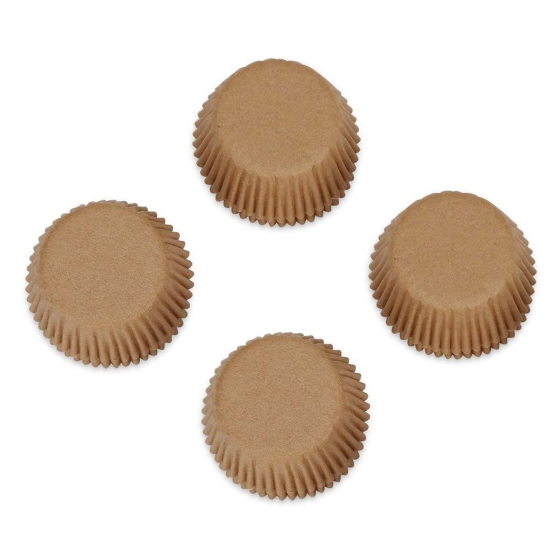 Natural Mini Cupcake Liners 300-Count Odorless Greaseproof Paper Muffin gallery