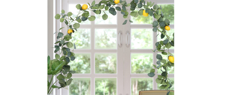 6 Feet Artificial Lemon Garlands Spring Fruit Garland with Lemons gallery