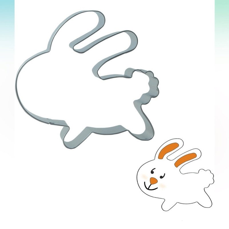 Running Easter Bunny Rabbit Cookie Cutter, 4.5”, Stainless Steel