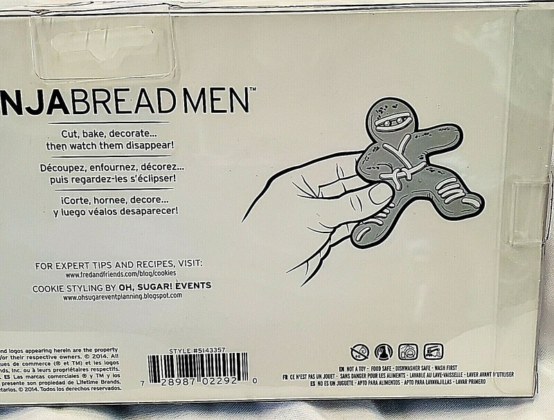 FRED NINJABREAD MEN NINJA COOKIE CUTTERS SET OF 3 FUN KARATE BAKING KIDS PARTY gallery