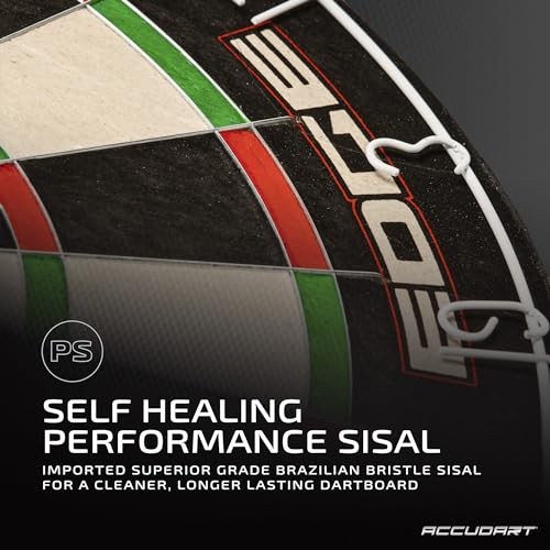 Edge Bristle Dartboard – Premium Brazilian Sisal, Razor‑Thin Spider, Rotating gallery