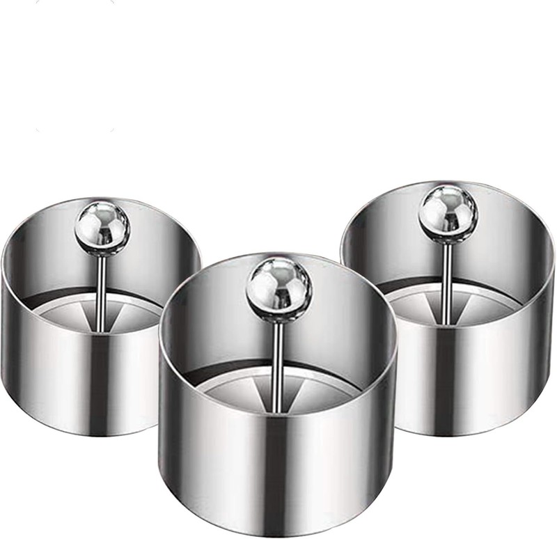 Set of 3 – Round Stainless Steel Cake Rings, Mousse Cake Ring Mold with Press