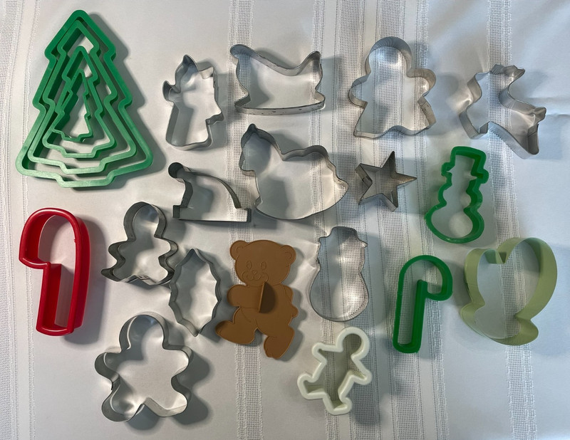Set of 21 Miscellaneous Christmas Cookie Cutters
