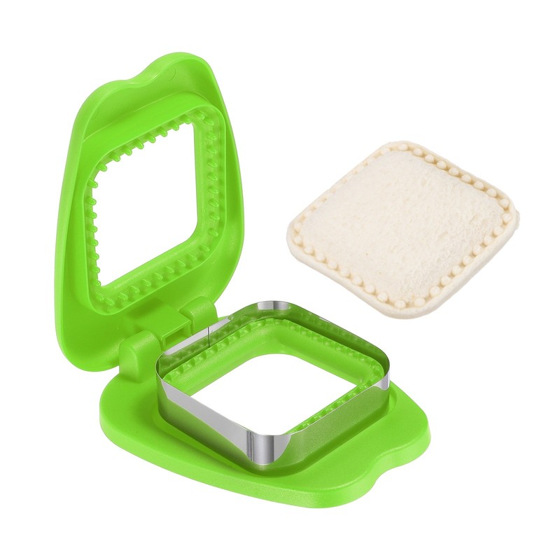 Crustless Sandwich Cutter, Square Apple(Green)