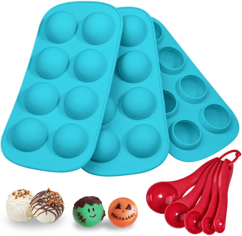 Silicone Chocolate Candy Molds, Round Sphere Baking Molds for Cordial Truffle,