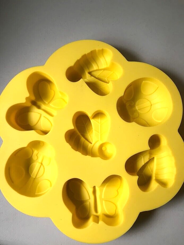 Silicone Mold Bees Butterflies Ladybugs for Baking Soaps Art Crafts etc gallery