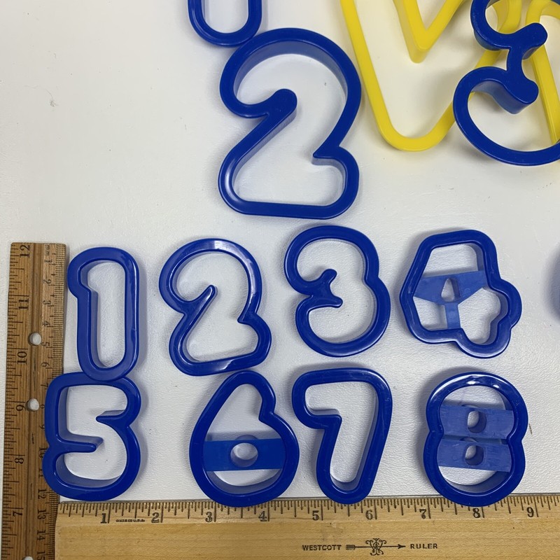 Wilton 48 Pcs ABC 123 Alphabet Letters Numbers Math Signs Symbols Cookie Cutters gallery