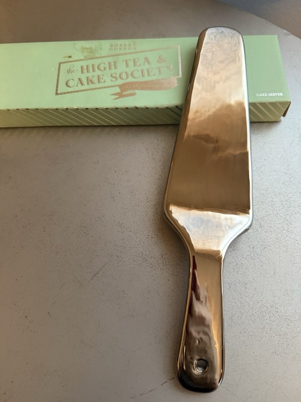 Robert Gordon The High Tea & Cake Society Cake Server, Platinum Silver Ceramic