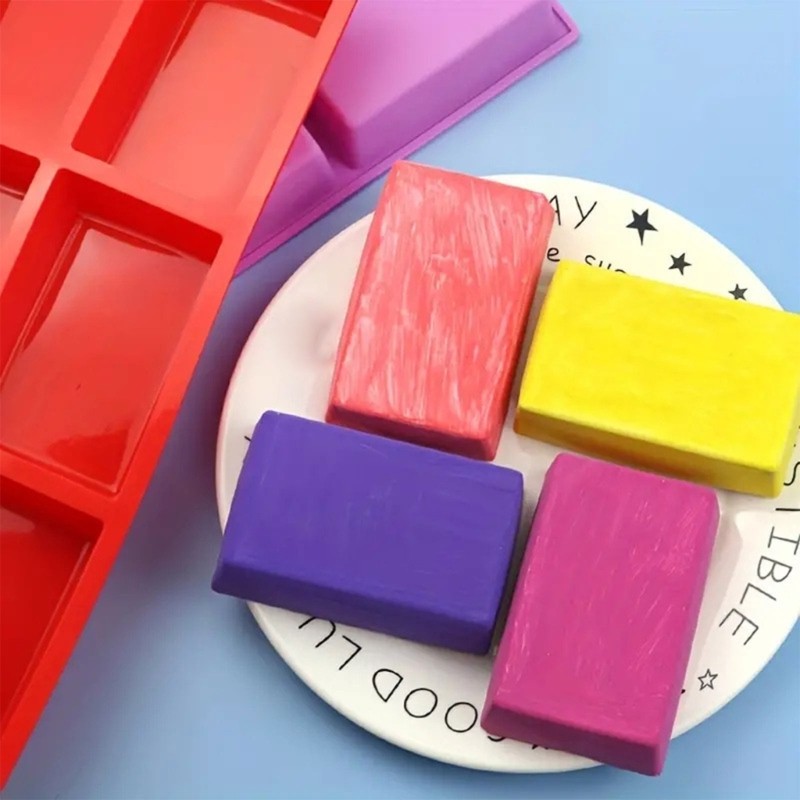 9 Piece Rectangular Silicone Baking Molds Set for Various Cake Chocolate Recipes gallery