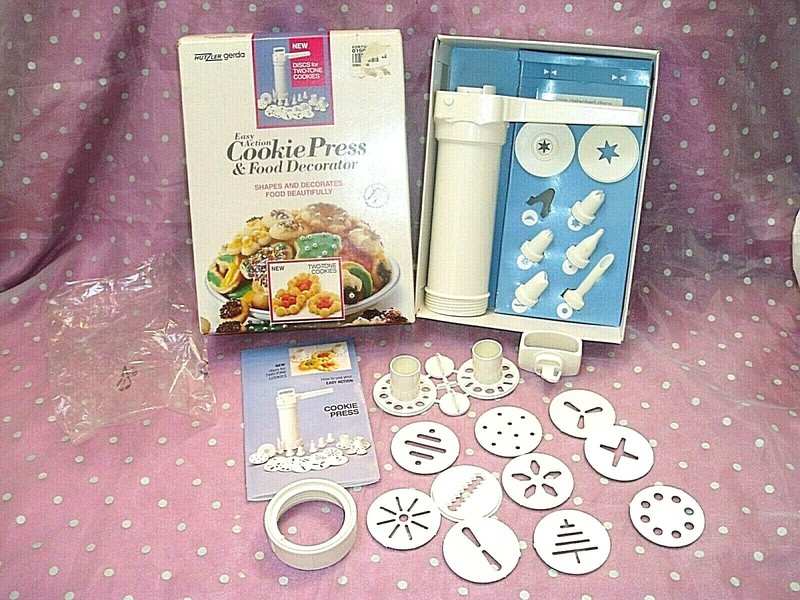 "HUTZLER-GERDA EASY ACTION COOKIE PRESS / FOOD DECORATOR", Made in W. Germany gallery