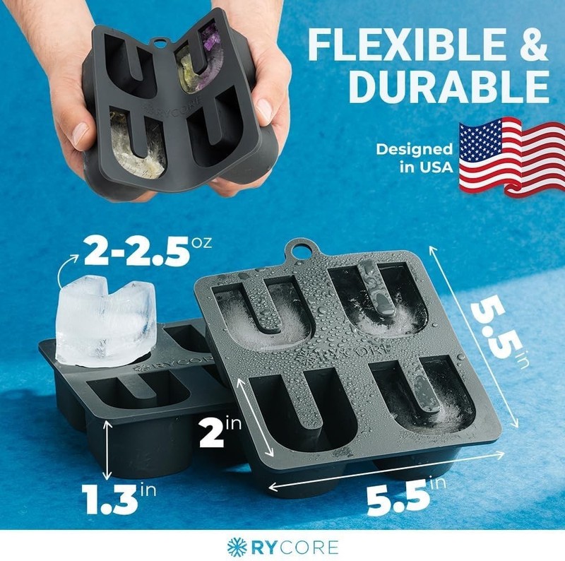 Versatile 2-Inch Letter U Silicone Mold - Ideal for Ice Cubes & Chocolate gallery