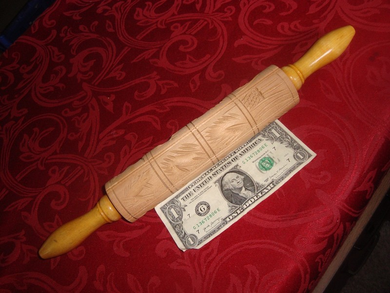NEW Springerle 16" Wooden Pastry Shortbread Cookie Impression ROLLING PIN gallery