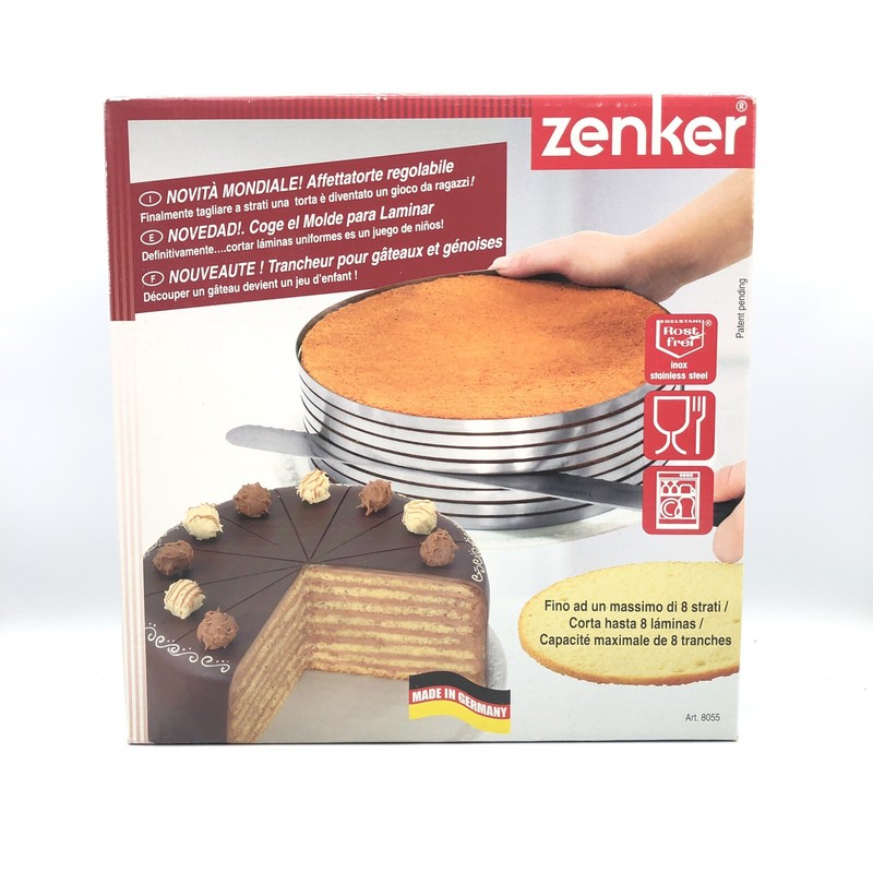 ZENKER 8 Layer Cake Slicer Ring Tool 26/28cm 10”/11” Stainless Steel