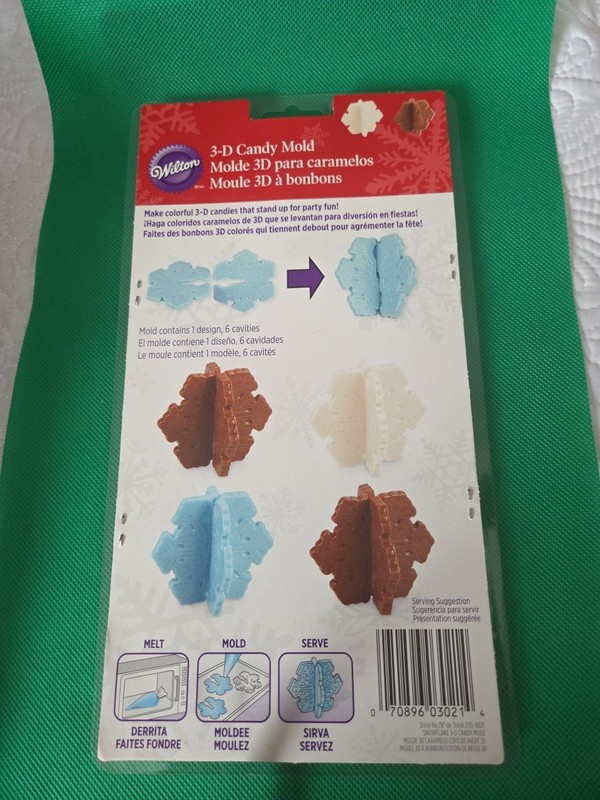 Candy Molds Long Snowflakes
