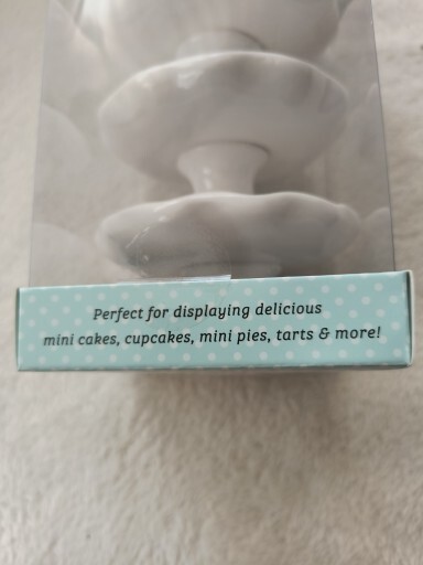 White Ceramic Round CUPCAKE Pedestals (set of 4) 4 " Dia. (2 Sets Available) gallery
