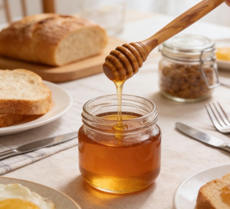 2 PCS Olive Wood Honey Dipper Sticks And Spoon Set 5.9 Inch gallery