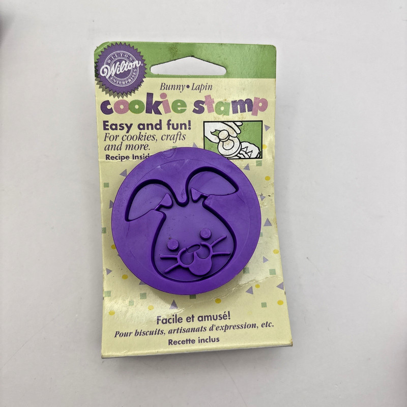 Lot of 4 Wilton Easter Cookie Stamps Basket Easter Egg Flower Bunny Rabbit New gallery
