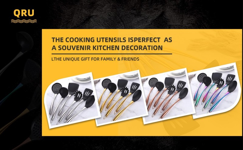 Kitchen Utensils Set, Lar Non-sti Silicone Cooking Utensils Set 6 Pcs gallery