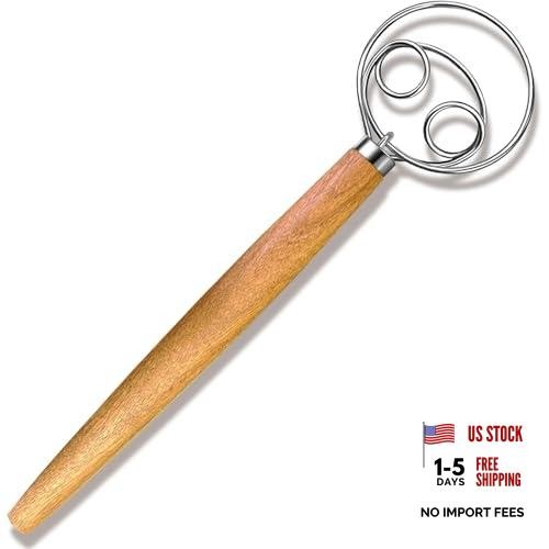Danish Dough Whisk – Dough Bread Whisk, Sourdough Bread Baking Supplies for