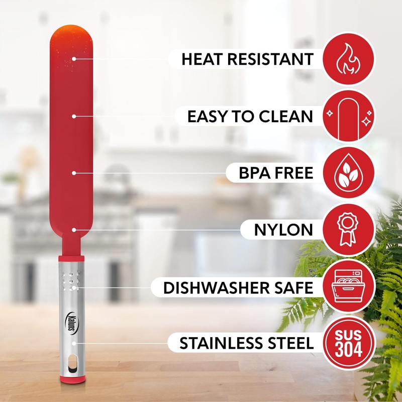 Silicone Spatula Set, 17 Piece Baking Utensils, Nylon and Stainless Steel, No... gallery