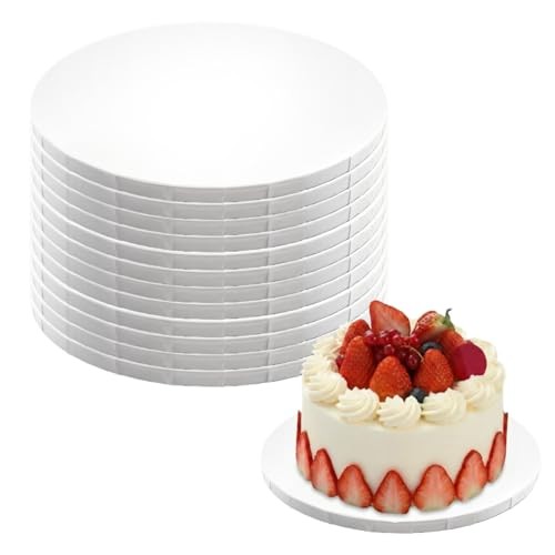 12 PCS Cake Drums, 1/2 Inch Thick 10 Inch Round Cake Boards, 10 inch(12pcs)