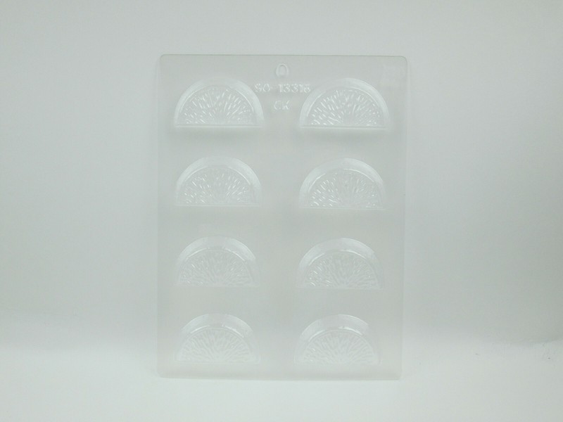 Candy Mold 8 Orange Slice Shapes Clear Plastic CK Products 90-13316