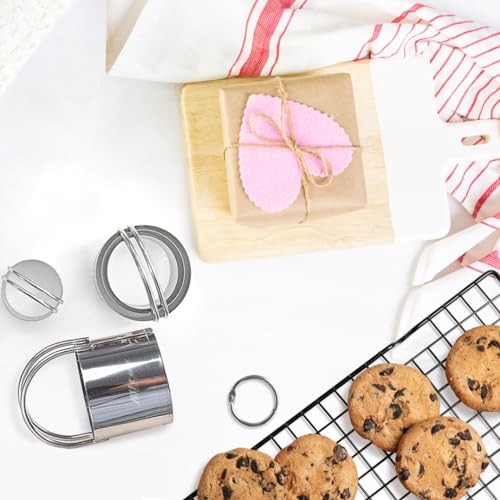 Stainless Steel Baking Biscuit Cutters with Handle - Round Plain gallery