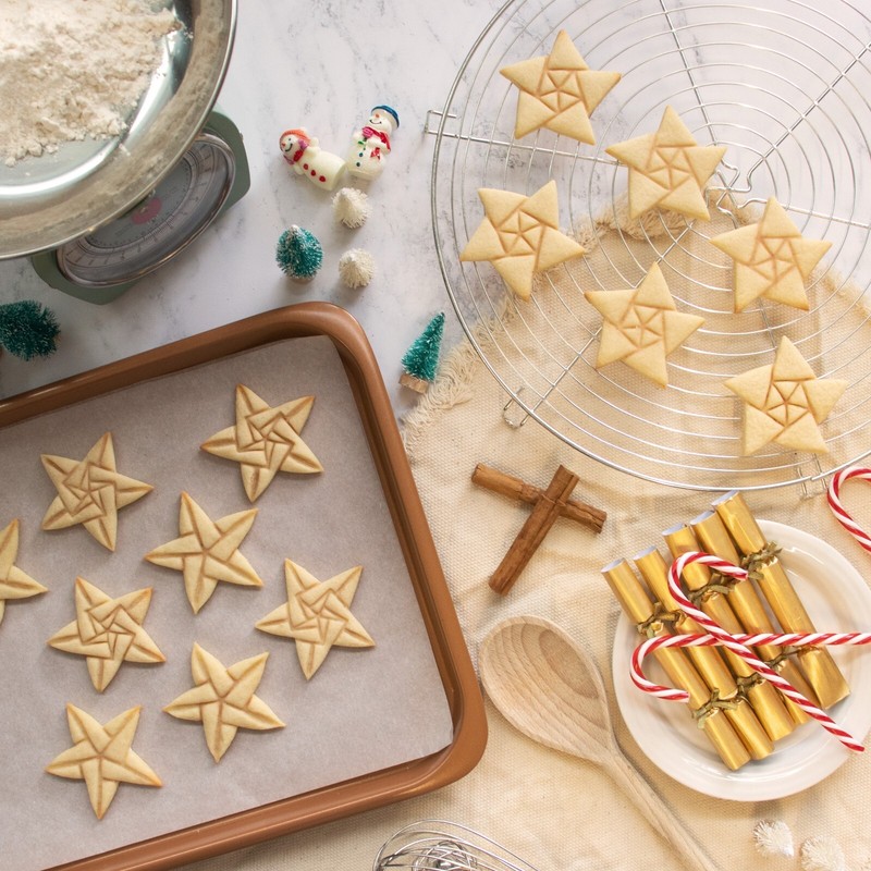 5 Sided Star Cookie Cutters Set - Christmas yule meteor Bethlehem Comet galaxy gallery
