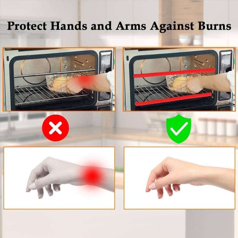 SDTC Tech 4-pack Silicone Oven Rack Shields 14 Inch Heat Resistant Guard Red gallery