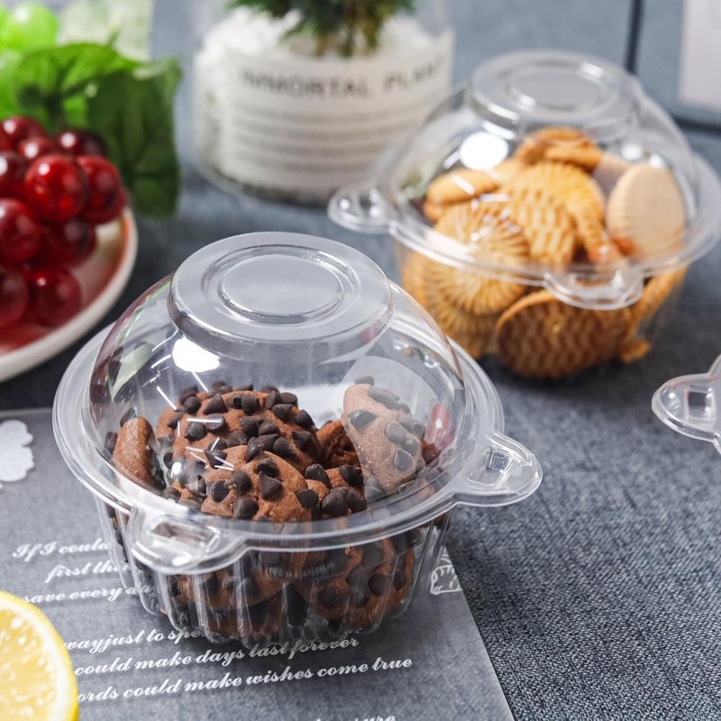 50 Pack Individual Cupcake Containers Plastic Cupcake Holders Deep Dome Muffi... gallery