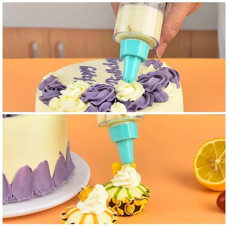 Cupcake Injector Decorating Set 9-Piece Stainless Steel Blue Icing Gun Tool gallery