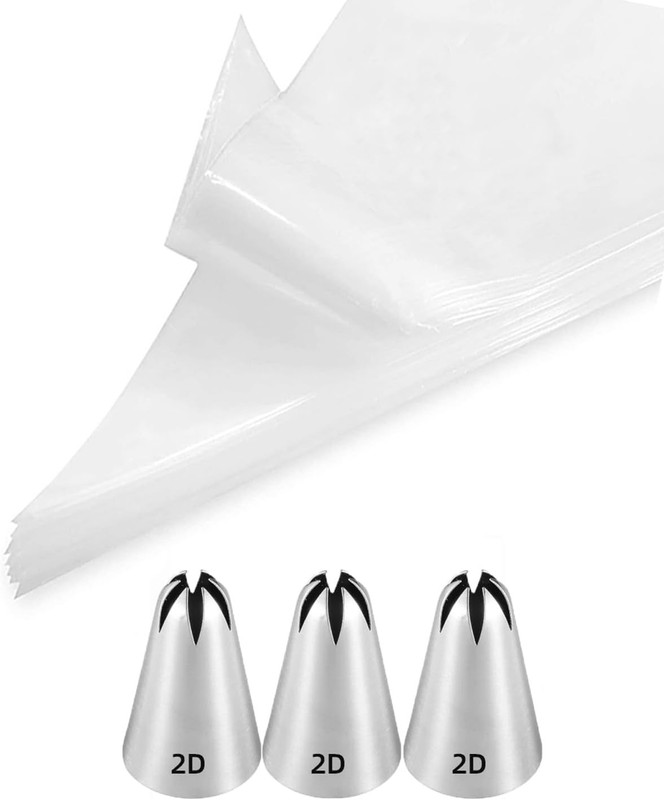 Churro Piping Tips & Bags Set,Extra Large Piping Tips 9FT Eclair &Star gallery