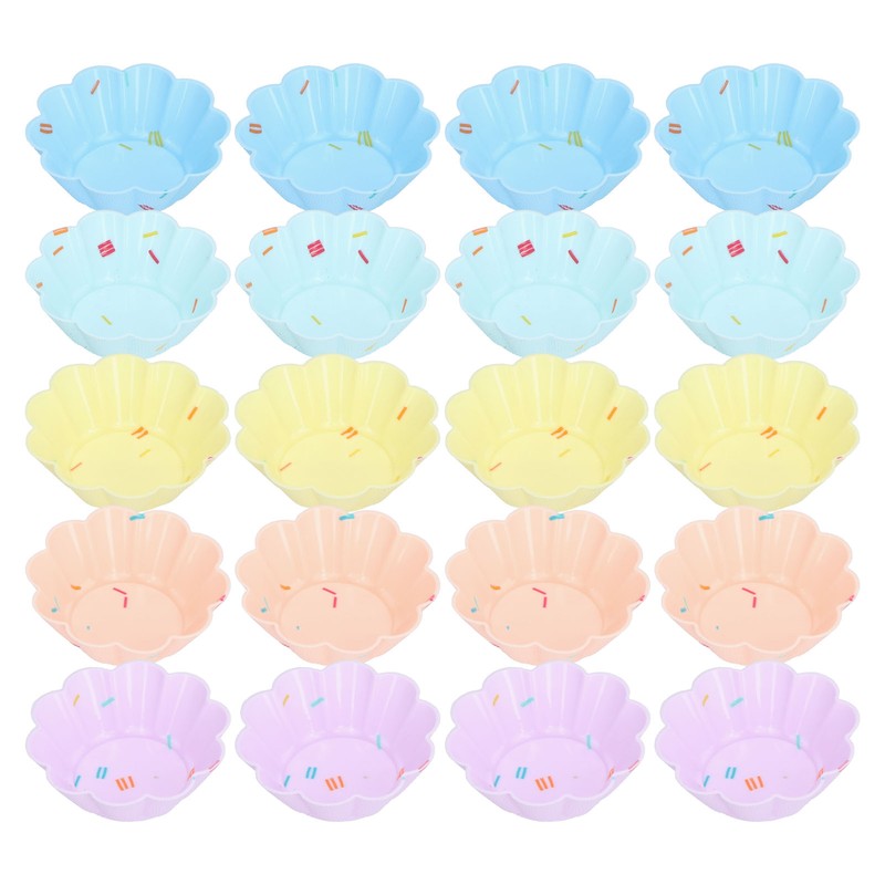 20Pcs Small Cake Cup Baking Mold Reusable Easy Clean Silicone Mini Cupcake US gallery