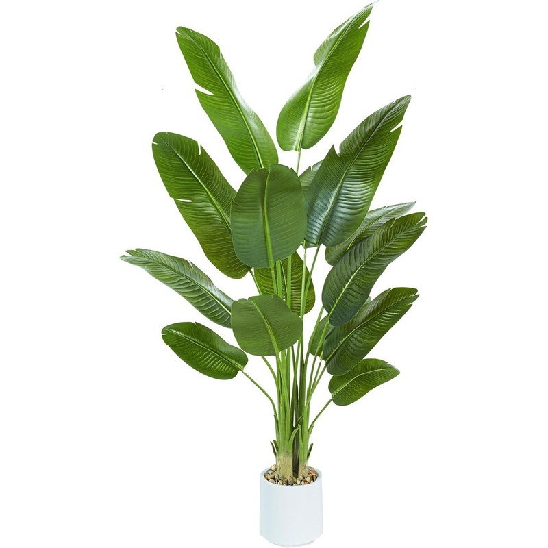 TXABL Bird Paradise Artificial Tree 7ft Tall Faux Plant, Fake Banana Leaf Plant