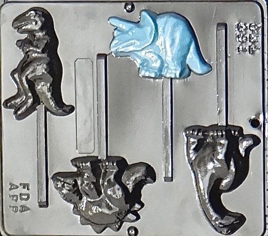 Dinosaur Assortment Lollipop Chocolate Candy Mold 291 NEW