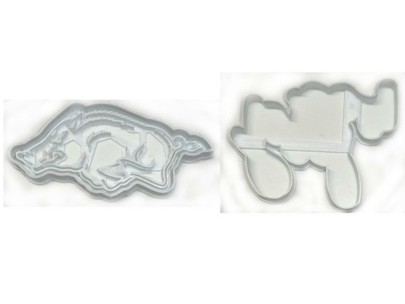 UNIVERSITY OF ARKANSAS RAZORBACKS HOGS WOO PIG NCAA COOKIE CUTTER USA PR1315