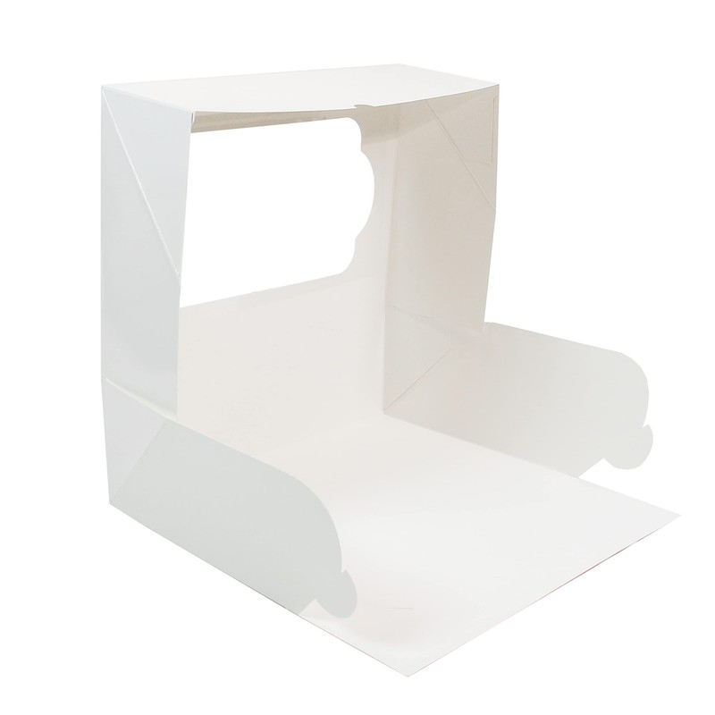 Auto-Popup Quarter Sheet Cake Box with Window White 14 x 10 x 4 Inches 5 Coun... gallery