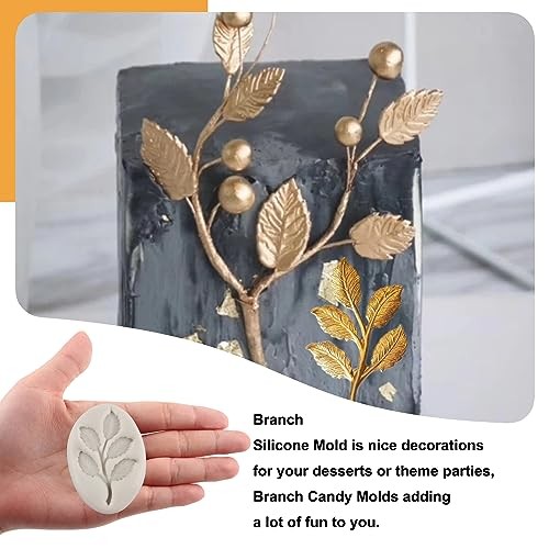 Sijiangmold Tree Branch Silicone Mold Twig Branch Leaves Fondant Molds For gallery