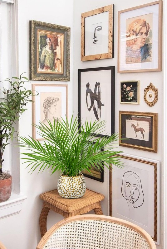 Briful Fake Plants 15 Faux Palm Plant In Gold-White Pot Realistic Artificial gallery