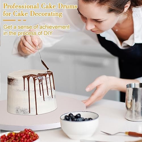 PCS Cake Drums 10inch Drum, Cake Boards Round, 1/2" Thick Cardboard, 10 Inch 12 gallery