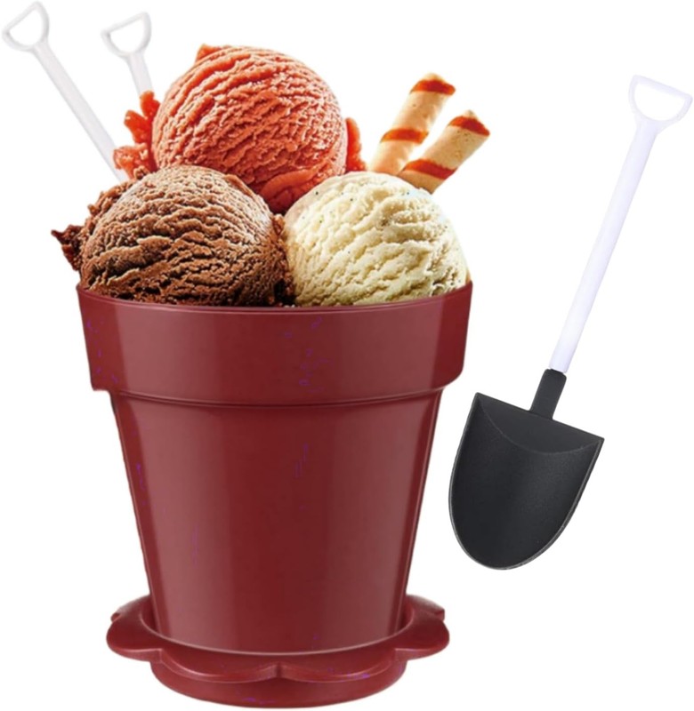 30 Set Plastic Dessert Cups with Shovel Spoons, Mini Flowerpot Cake Desserts