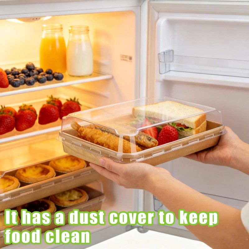 30 Pack 25 oz Charcuterie Boxes with Clear Lids, 9.5 x 6.2 x1.8 Inch Charcute... gallery