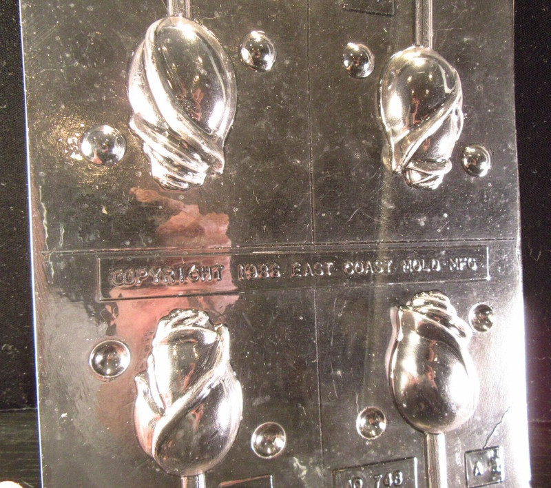 3 Plastic Floral Chocolate Candy Lollipop Molds East Coast 1986, Life of the Par gallery