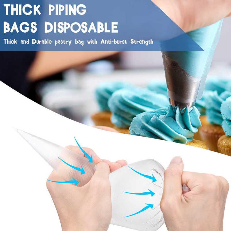 100Pcs Heavy-Duty Disposable Icing Piping Bags, 12-Inch for Baking Decor gallery