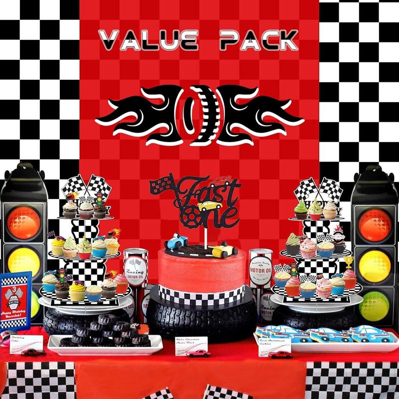 Race Car Cupcake Stand 2 Pack Birthday Party Decorations Truck Theme Favors gallery