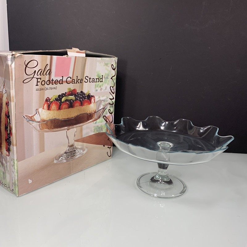 Vintage Circleware Footed Cake Stand Made in Turkey 6” X 12.5”