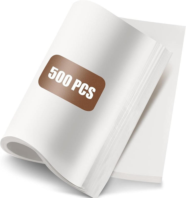 500 Pcs 16 x 24 Inch Parchment Paper Sheets Precut Non-sti Full
