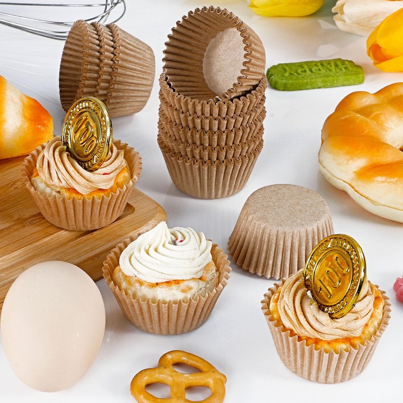 Caperci Standard Cupcake Muffin Liners for Baking 300 Pcs - Odorless Greasepr... gallery