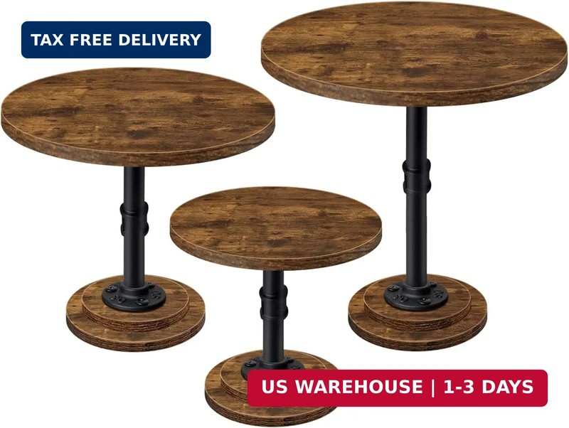 Cake Stand Rustic Industrial Wood Round Cupcake Stands Cake Stand Set of 3 Desse