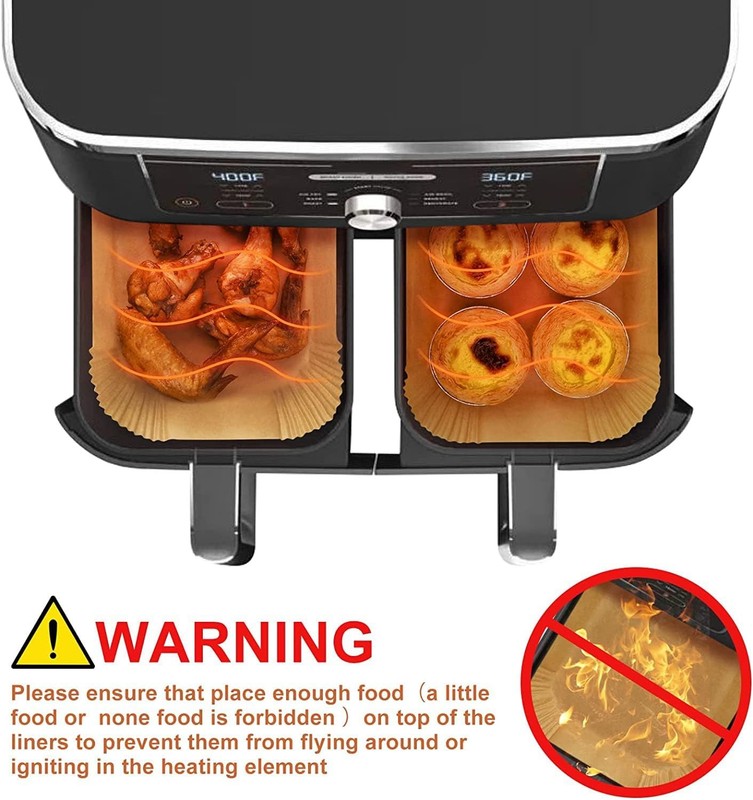 Air Fryer Disposable Liners, Air Fryer Liners Rec 8.6x 5.5'', Air gallery